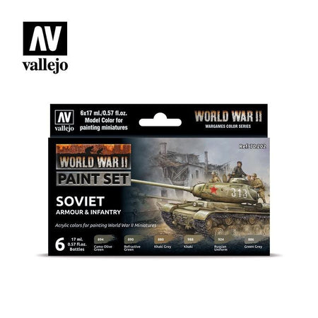 Vallejo Soviet Armour and Infantry - 6 Color Set