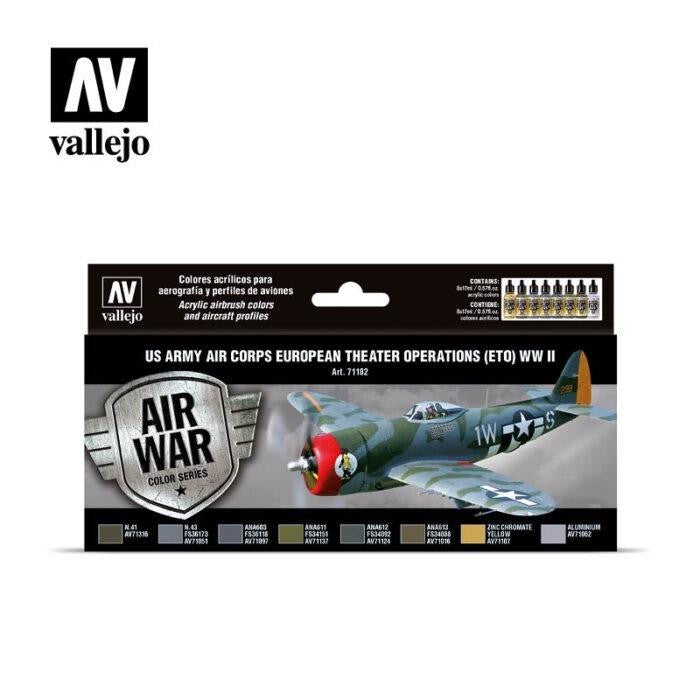 Vallejo US Army Air Corps European Theater Op ETO WWII - 8 Color Set
