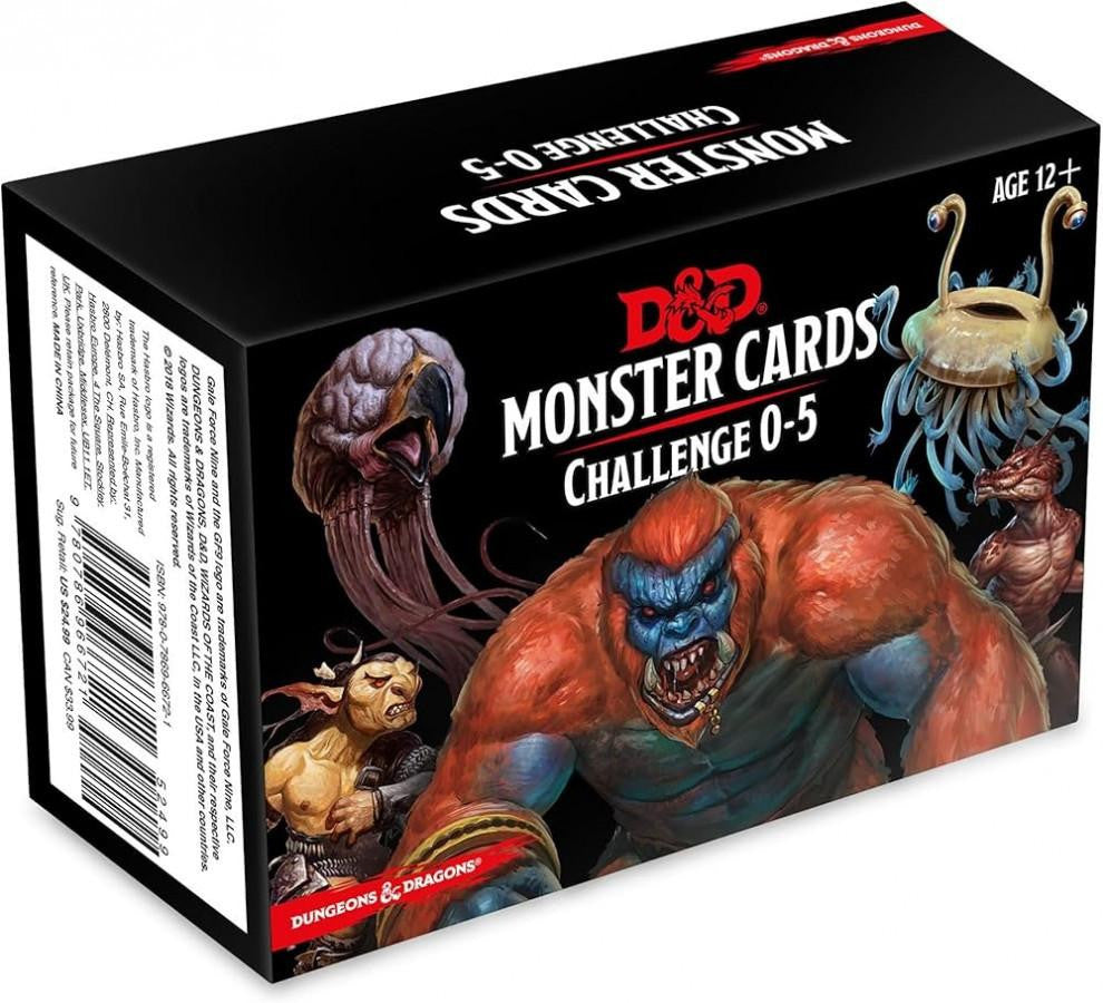 Wizards of the Coast D&D RPG: Monster Cards: Challenge 0-5 (179 Cards) 