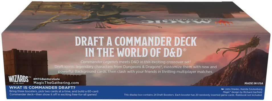 Wizards of the Coast Magic the Gathering Commander Legends- Battle for Baldurs Gate Draft Booster Display