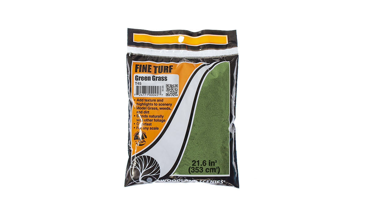 Woodland Scenics Fine Turf Bag Green Grass 45