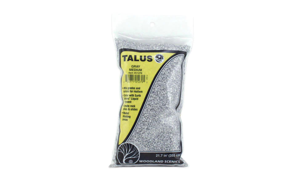 Woodland Scenics Medium Talus Bag Gray 1279
